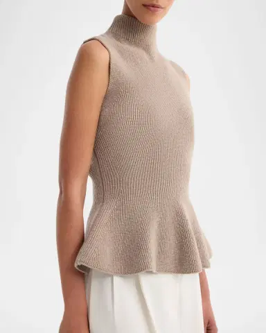 RÓHE Sleeveless Wool-Cashmere Peplum Sweater | Thumbnail 4 RÓHE Sleeveless Wool-Cashmere Peplum Sweater | Thumbnail 4