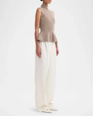 RÓHE Sleeveless Wool-Cashmere Peplum Sweater | Thumbnail 6 RÓHE Sleeveless Wool-Cashmere Peplum Sweater | Thumbnail 6