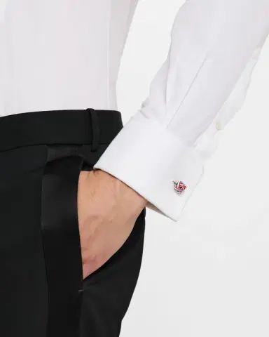 Jan Leslie Men 's Sterling Silver Enamel Knot Cufflinks | Thumbnail 2 Jan Leslie Men 's Sterling Silver Enamel Knot Cufflinks | Thumbnail 2