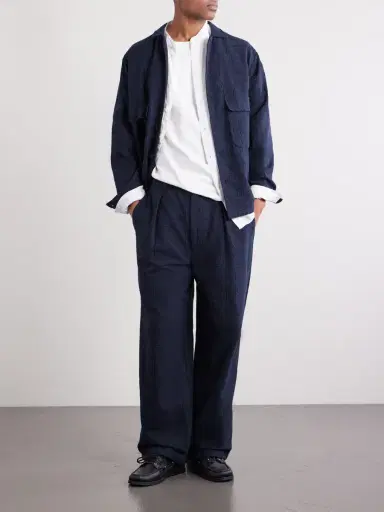 Blue Blue Japan Straight-Leg Cotton-Blend Suit Trousers - Men | Thumbnail 2 Blue Blue Japan Straight-Leg Cotton-Blend Suit Trousers - Men | Thumbnail 2