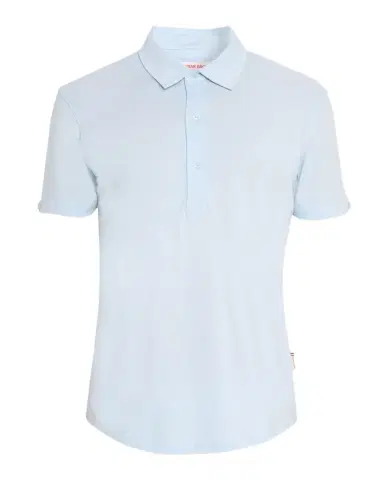 Orlebar Brown Men's Sebastian Tailored Fit Cotton and Silk Polo Shirt | Thumbnail 1 Orlebar Brown Men's Sebastian Tailored Fit Cotton and Silk Polo Shirt | Thumbnail 1