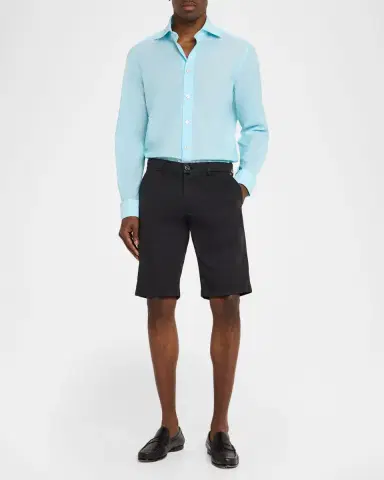 Kiton Men's Solid Cotton Classic-Fit Sport Shirt | Thumbnail 2 Kiton Men's Solid Cotton Classic-Fit Sport Shirt | Thumbnail 2