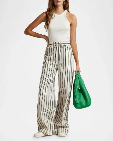 Polo Ralph Lauren Striped Silk-Blend Wide-Leg Pant | Thumbnail 2 Polo Ralph Lauren Striped Silk-Blend Wide-Leg Pant | Thumbnail 2