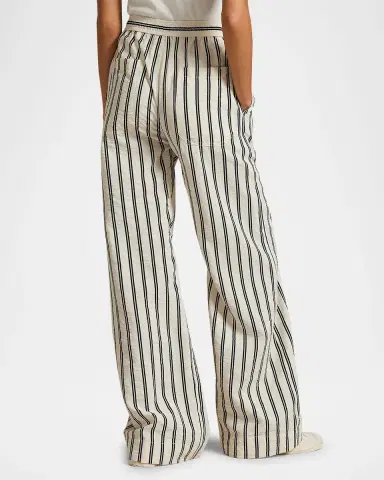 Polo Ralph Lauren Striped Silk-Blend Wide-Leg Pant | Thumbnail 3 Polo Ralph Lauren Striped Silk-Blend Wide-Leg Pant | Thumbnail 3