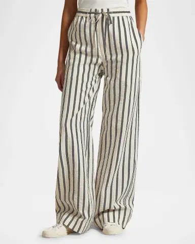 Polo Ralph Lauren Striped Silk-Blend Wide-Leg Pant | Thumbnail 4 Polo Ralph Lauren Striped Silk-Blend Wide-Leg Pant | Thumbnail 4