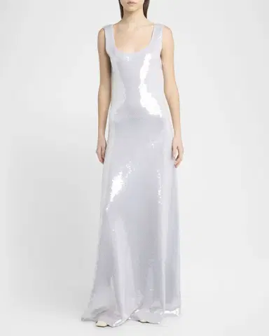 Bottega Veneta Sequined Scoop-Neck Dress | Thumbnail 2 Bottega Veneta Sequined Scoop-Neck Dress | Thumbnail 2