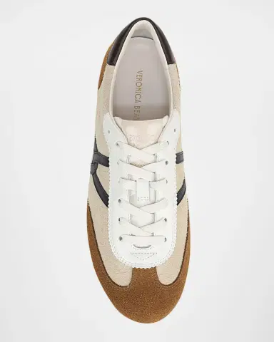 Veronica Beard Riviera Mixed Leather Slim Trainer Sneakers | Thumbnail 5 Veronica Beard Riviera Mixed Leather Slim Trainer Sneakers | Thumbnail 5