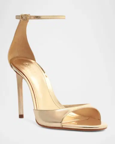 Schutz Scarlett Metallic Leather Ankle-Strap Stiletto Sandals | Thumbnail 2 Schutz Scarlett Metallic Leather Ankle-Strap Stiletto Sandals | Thumbnail 2