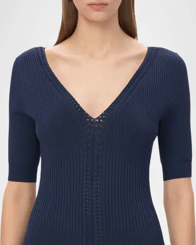 Hervé Léger The Aria Rib Knit Mermaid Midi Dress | Thumbnail 5 Hervé Léger The Aria Rib Knit Mermaid Midi Dress | Thumbnail 5