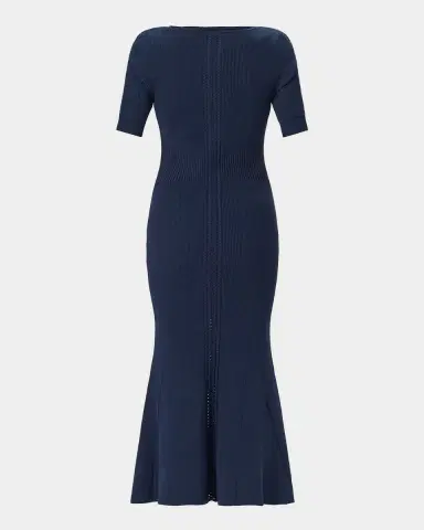 Hervé Léger The Aria Rib Knit Mermaid Midi Dress | Thumbnail 6 Hervé Léger The Aria Rib Knit Mermaid Midi Dress | Thumbnail 6