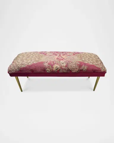 Haute House Fuchsia Peacock Bench, 42" | Thumbnail 2 Haute House Fuchsia Peacock Bench, 42" | Thumbnail 2