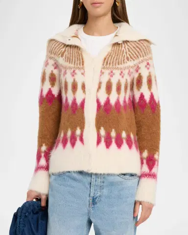 NAADAM Brushed Fair Isle Alpaca-Wool Cardigan | Thumbnail 4 NAADAM Brushed Fair Isle Alpaca-Wool Cardigan | Thumbnail 4