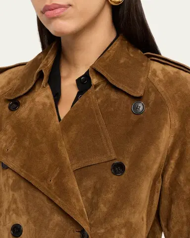 Saint Laurent Belted Suede Trench Coat | Thumbnail 5 Saint Laurent Belted Suede Trench Coat | Thumbnail 5