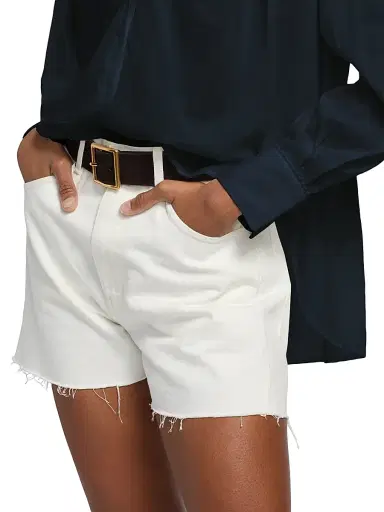 Nili Lotan Women's Cobain Denim Shorts - Cream - Size 29 | Thumbnail 6 Nili Lotan Women's Cobain Denim Shorts - Cream - Size 29 | Thumbnail 6