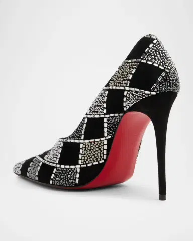 Christian Louboutin 100mm Doria Veau Embellished Suede Pumps | Thumbnail 2 Christian Louboutin 100mm Doria Veau Embellished Suede Pumps | Thumbnail 2