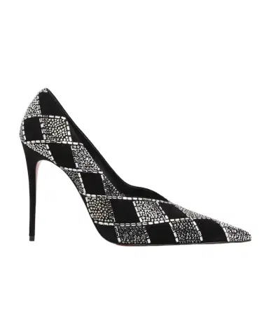 Christian Louboutin 100mm Doria Veau Embellished Suede Pumps | Thumbnail 1 Christian Louboutin 100mm Doria Veau Embellished Suede Pumps | Thumbnail 1