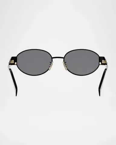 Celine Men's Triomphe Metal Oval Sunglasses | Thumbnail 5 Celine Men's Triomphe Metal Oval Sunglasses | Thumbnail 5