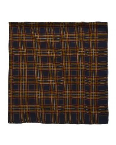 Saint Laurent Men's Cassandre Tartan Square Scarf | Thumbnail 1 Saint Laurent Men's Cassandre Tartan Square Scarf | Thumbnail 1