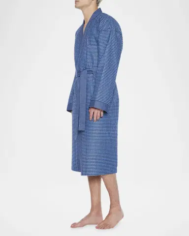 Majestic International Men's La Paz Woven Waffle Knit Robe | Thumbnail 3 Majestic International Men's La Paz Woven Waffle Knit Robe | Thumbnail 3