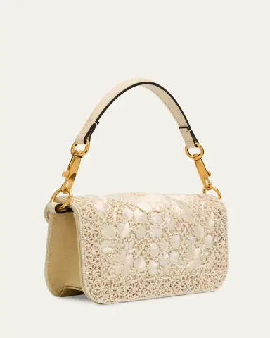 Valentino Garavani Loco Small Beaded Embroidered Moire Top-Handle Bag | Thumbnail 3 Valentino Garavani Loco Small Beaded Embroidered Moire Top-Handle Bag | Thumbnail 3