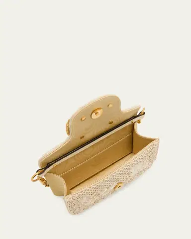 Valentino Garavani Loco Small Beaded Embroidered Moire Top-Handle Bag | Thumbnail 4 Valentino Garavani Loco Small Beaded Embroidered Moire Top-Handle Bag | Thumbnail 4