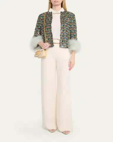 Valentino Garavani Loco Small Beaded Embroidered Moire Top-Handle Bag | Thumbnail 5 Valentino Garavani Loco Small Beaded Embroidered Moire Top-Handle Bag | Thumbnail 5