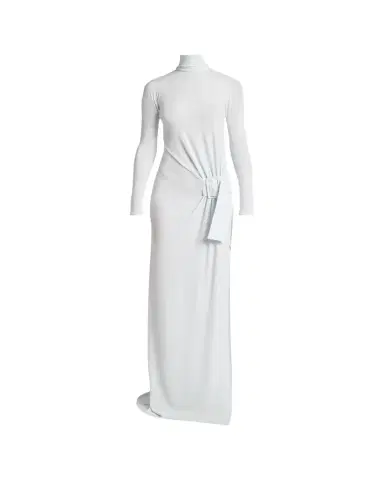 Courrèges Turtleneck Belted Crepe Jersey Maxi Dress | Thumbnail 1 Courrèges Turtleneck Belted Crepe Jersey Maxi Dress | Thumbnail 1