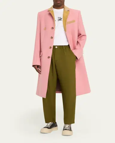 Marni Men's Wool Coulisse-Waist Pleated Trousers | Thumbnail 2 Marni Men's Wool Coulisse-Waist Pleated Trousers | Thumbnail 2
