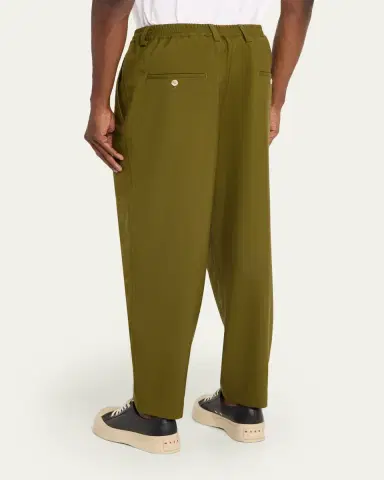 Marni Men's Wool Coulisse-Waist Pleated Trousers | Thumbnail 3 Marni Men's Wool Coulisse-Waist Pleated Trousers | Thumbnail 3