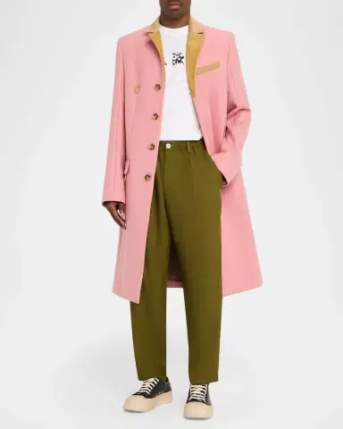 Marni Men's Wool Coulisse-Waist Pleated Trousers | Thumbnail 7 Marni Men's Wool Coulisse-Waist Pleated Trousers | Thumbnail 7
