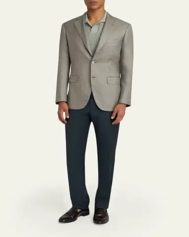 Brioni Men's Silk Twill Single-Breasted Sport Coat | Thumbnail 2 Brioni Men's Silk Twill Single-Breasted Sport Coat | Thumbnail 2