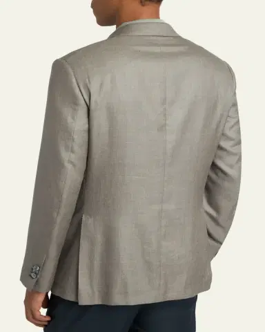 Brioni Men's Silk Twill Single-Breasted Sport Coat | Thumbnail 3 Brioni Men's Silk Twill Single-Breasted Sport Coat | Thumbnail 3