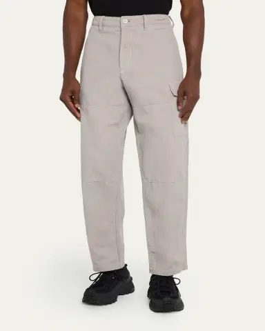 Stone Island Men's Cotton and Linen Cargo Pants | Thumbnail 4 Stone Island Men's Cotton and Linen Cargo Pants | Thumbnail 4