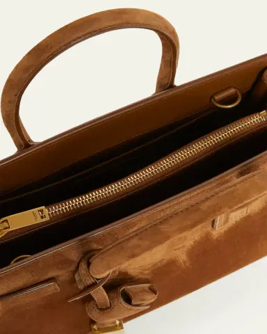 Saint Laurent Sac de Jour Baby Suede Top-Handle Bag | Thumbnail 4 Saint Laurent Sac de Jour Baby Suede Top-Handle Bag | Thumbnail 4