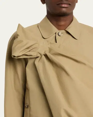 Simone Rocha Men's Pleated Bow Shirt Jacket | Thumbnail 5 Simone Rocha Men's Pleated Bow Shirt Jacket | Thumbnail 5