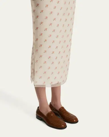 Khaite Sydni Rose-Print Silk Midi Skirt | Thumbnail 4 Khaite Sydni Rose-Print Silk Midi Skirt | Thumbnail 4
