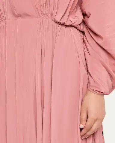 Lanvin Gathered Charmeuse Long-Sleeve Maxi Dress | Thumbnail 5 Lanvin Gathered Charmeuse Long-Sleeve Maxi Dress | Thumbnail 5