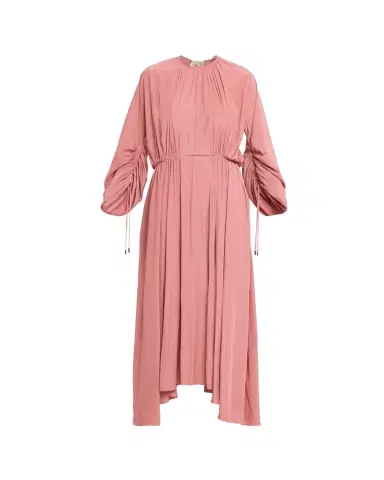 Lanvin Gathered Charmeuse Long-Sleeve Maxi Dress | Thumbnail 1 Lanvin Gathered Charmeuse Long-Sleeve Maxi Dress | Thumbnail 1