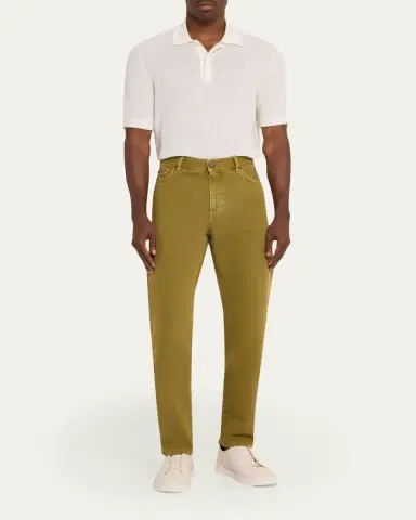 ZEGNA Men's Roccia Pure Cotton Slim-Fit Pants | Thumbnail 2 ZEGNA Men's Roccia Pure Cotton Slim-Fit Pants | Thumbnail 2