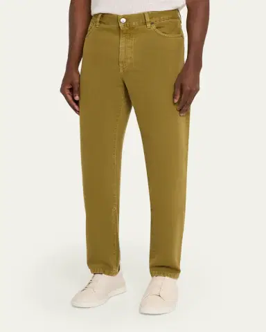 ZEGNA Men's Roccia Pure Cotton Slim-Fit Pants | Thumbnail 4 ZEGNA Men's Roccia Pure Cotton Slim-Fit Pants | Thumbnail 4