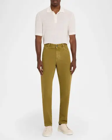 ZEGNA Men's Roccia Pure Cotton Slim-Fit Pants | Thumbnail 6 ZEGNA Men's Roccia Pure Cotton Slim-Fit Pants | Thumbnail 6