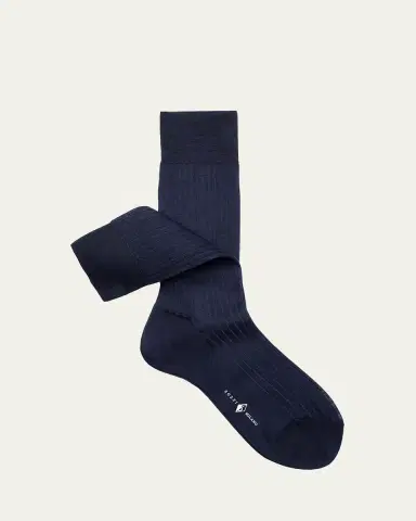 Sozzi Calze Men's Vanise Knit Cotton Crew Socks | Thumbnail 2 Sozzi Calze Men's Vanise Knit Cotton Crew Socks | Thumbnail 2
