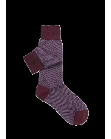 Sozzi Calze Men's Diamond Pattern Cotton Crew Socks | Thumbnail 2 Sozzi Calze Men's Diamond Pattern Cotton Crew Socks | Thumbnail 2