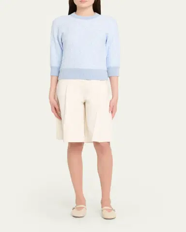3.1 Phillip Lim Crewneck Three-Quarter Sleeve Sweater | Thumbnail 2 3.1 Phillip Lim Crewneck Three-Quarter Sleeve Sweater | Thumbnail 2