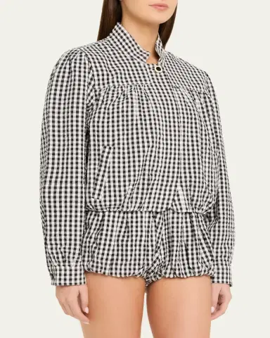 ALIX OF BOHEMIA Jodie Gingham Seersucker Jacket | Thumbnail 4 ALIX OF BOHEMIA Jodie Gingham Seersucker Jacket | Thumbnail 4