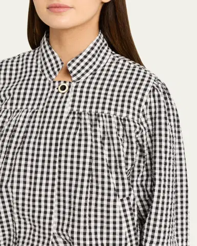 ALIX OF BOHEMIA Jodie Gingham Seersucker Jacket | Thumbnail 5 ALIX OF BOHEMIA Jodie Gingham Seersucker Jacket | Thumbnail 5