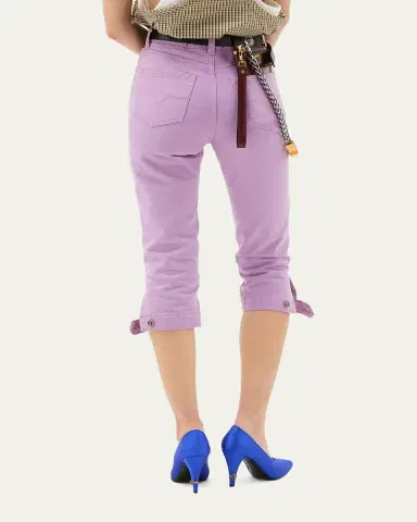 Versace Non-Stretch Denim Capri Jeans | Thumbnail 3 Versace Non-Stretch Denim Capri Jeans | Thumbnail 3
