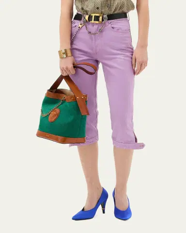Versace Non-Stretch Denim Capri Jeans | Thumbnail 4 Versace Non-Stretch Denim Capri Jeans | Thumbnail 4