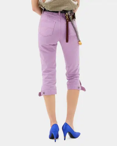 Versace Non-Stretch Denim Capri Jeans | Thumbnail 6 Versace Non-Stretch Denim Capri Jeans | Thumbnail 6