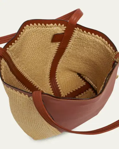 Chloé Spin Medium Tote Bag in Viscose Raffia | Thumbnail 3 Chloé Spin Medium Tote Bag in Viscose Raffia | Thumbnail 3